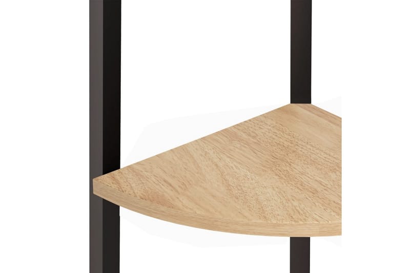 beBasic Hörnhylla 5 hyllplan ljusbrun och svart 45,5x31,5x180 cm - Brown - Förvaring - Hylla - Hörnhylla