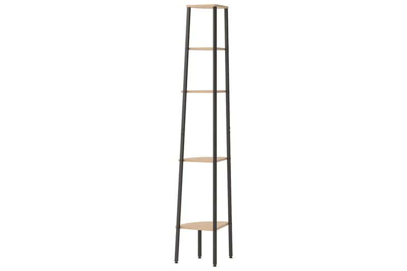 beBasic Hörnhylla 5 hyllplan ljusbrun och svart 45,5x31,5x180 cm - Brown - Förvaring - Hylla - Hörnhylla