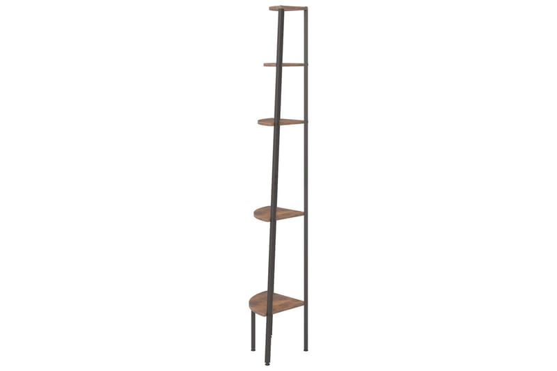 beBasic Hörnhylla 5 hyllplan mörkbrun och svart 45,5x31,5x180 cm - Brown - Förvaring - Hylla - Hörnhylla