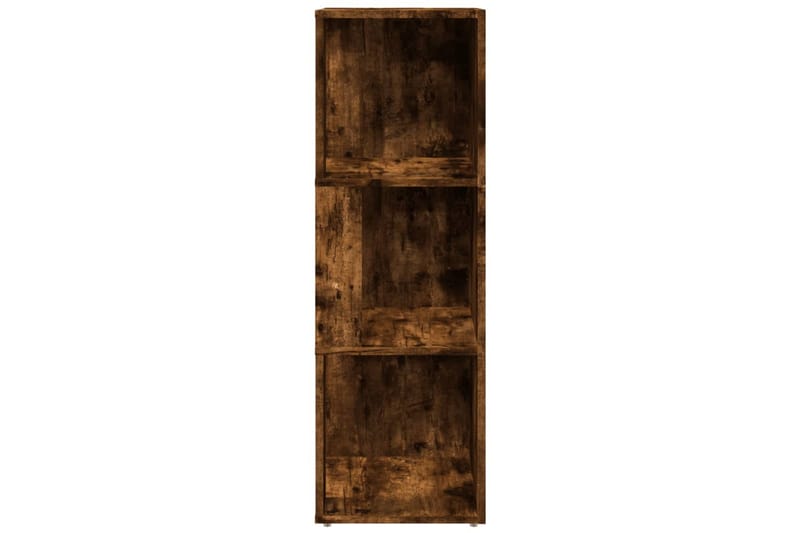beBasic Hörnhylla rökfärgad ek 33x33x100 cm konstruerat trä - Brown - Förvaring - Hylla - Hörnhylla
