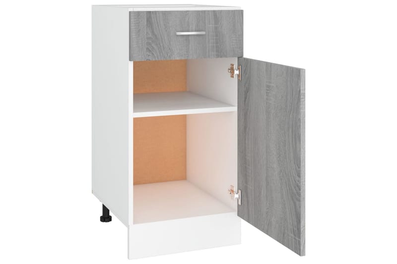 beBasic Underskåp med låda Grå Sonoma 40x46x81,5 cm konstruerat trä - Brown - Köksskåp