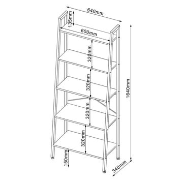 Hylla Sancia 64x34x164 cm - ek/brun - Hus & renovering - Kök & bad - Kök & tvättstuga - Köksinredning - Kökshylla