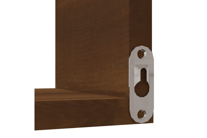 Vägghörnhylla brun ek 40x40x50 cm konstruerat trä - Brun - Kökshylla - Hörnhylla