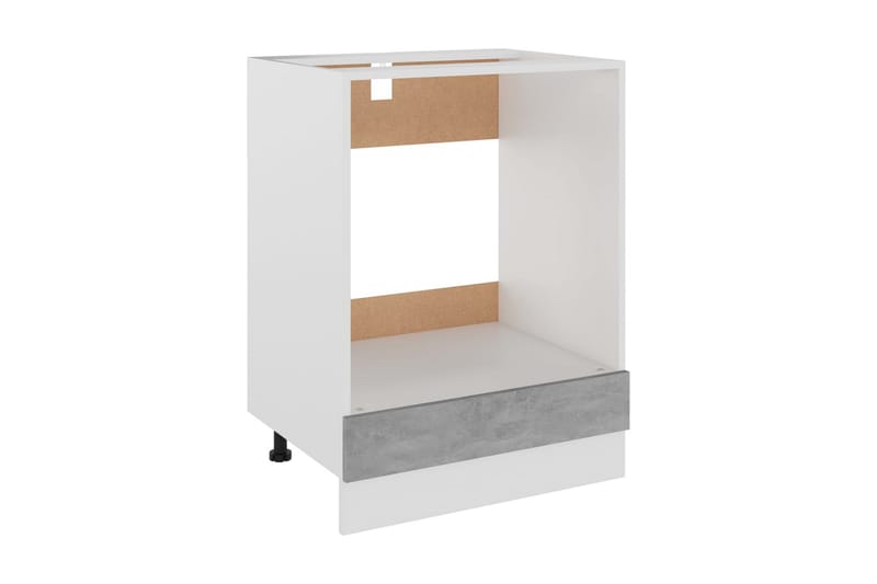 Köksskåp för ugn betonggrå 60x46x81,5 cm spånskiva - Grå - Köksskåp
