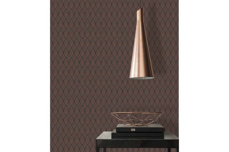 Art deco Tapet Pop Style Ovävd Koppar - AS Creation - Inredning - Väggdekor - Tapet & tapettillbehör - Mönstrad tapet