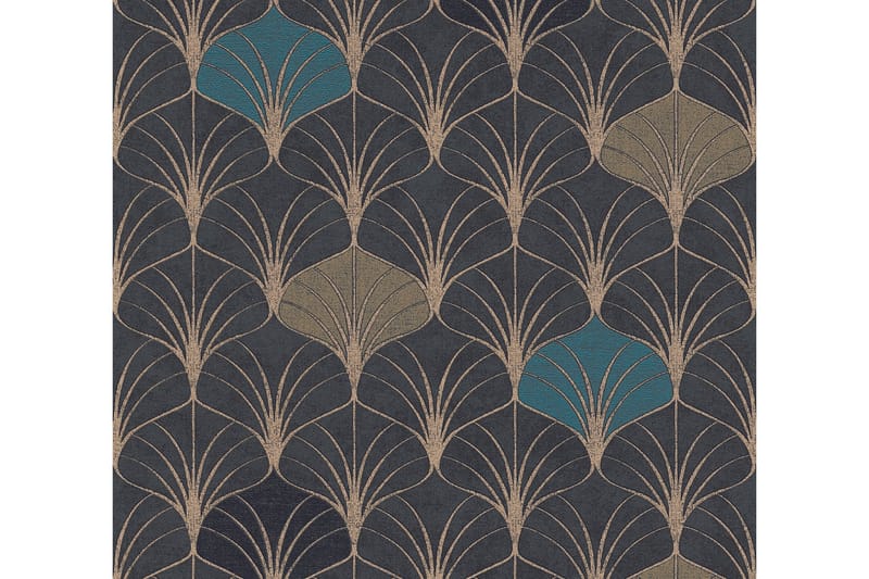 Art deco Tapet Pop Style Ovävd Guld - AS Creation - Inredning - Väggdekor - Tapet & tapettillbehör - Mönstrad tapet