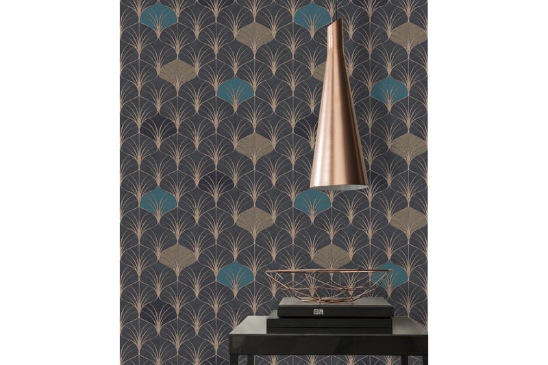 Art deco Tapet Pop Style Ovävd Guld - AS Creation - Inredning - Väggdekor - Tapet & tapettillbehör - Mönstrad tapet