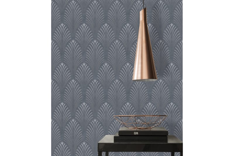 Art deco Tapet Pop Style Ovävd Svart - AS Creation - Inredning - Väggdekor - Tapet & tapettillbehör - Mönstrad tapet