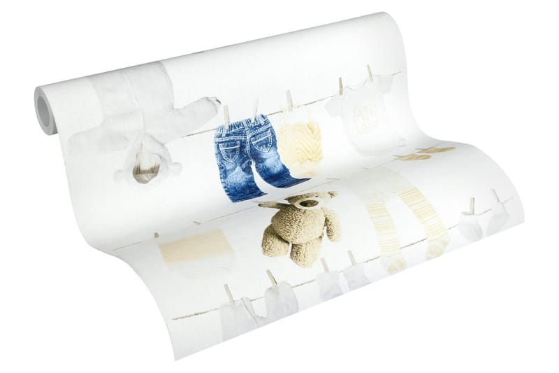 Barnrums Tapet Little Stars Ovävd Cream - AS Creation - Inredning - Väggdekor - Tapet & tapettillbehör - Mönstrad tapet