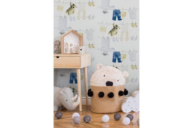 Barnrums Tapet Little Stars Ovävd Cream - AS Creation - Inredning - Väggdekor - Tapet & tapettillbehör - Mönstrad tapet