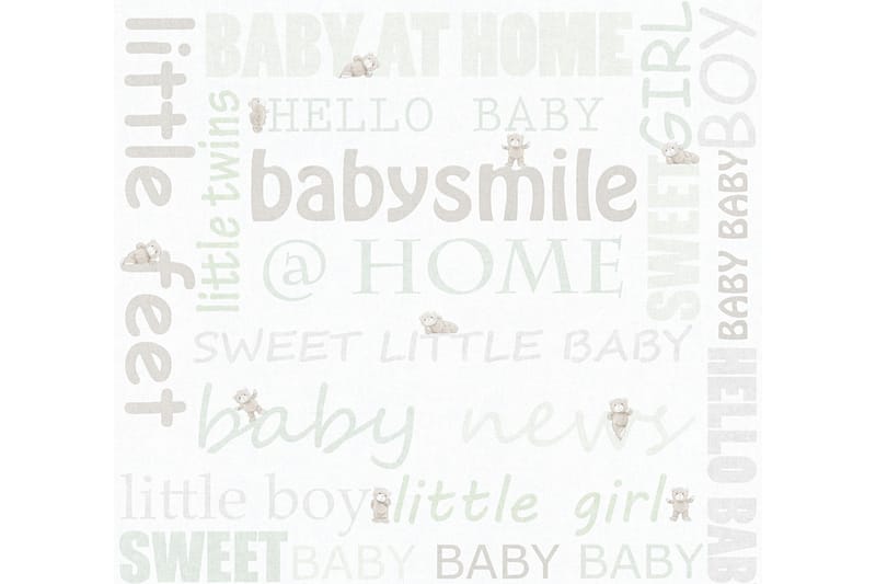Barnrums Tapet Little Stars Ovävd Grön - AS Creation - Inredning - Väggdekor - Tapet & tapettillbehör - Mönstrad tapet
