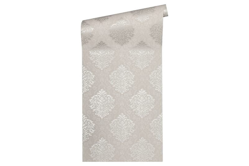 Barock Tapet Alpha Ovävd Beige Silver - AS Creation - Inredning - Väggdekor - Tapet & tapettillbehör - Mönstrad tapet