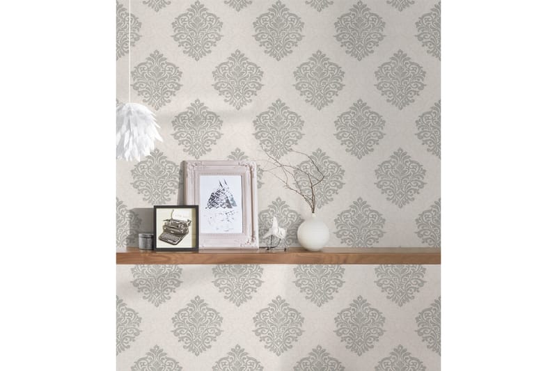 Barock Tapet Alpha Ovävd Beige Silver - AS Creation - Inredning - Väggdekor - Tapet & tapettillbehör - Mönstrad tapet