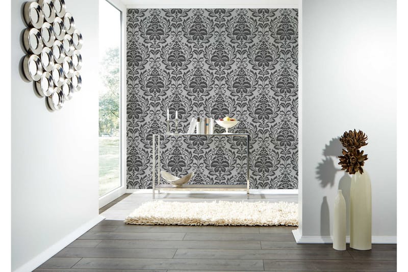 Barock Tapet Attractive Ovävd Silver - AS Creation - Inredning - Väggdekor - Tapet & tapettillbehör - Mönstrad tapet