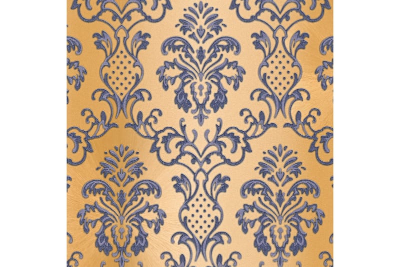 Barock Tapet Hermitage Ovävd Blå Brun - AS Creation - Inredning - Väggdekor - Tapet & tapettillbehör - Mönstrad tapet