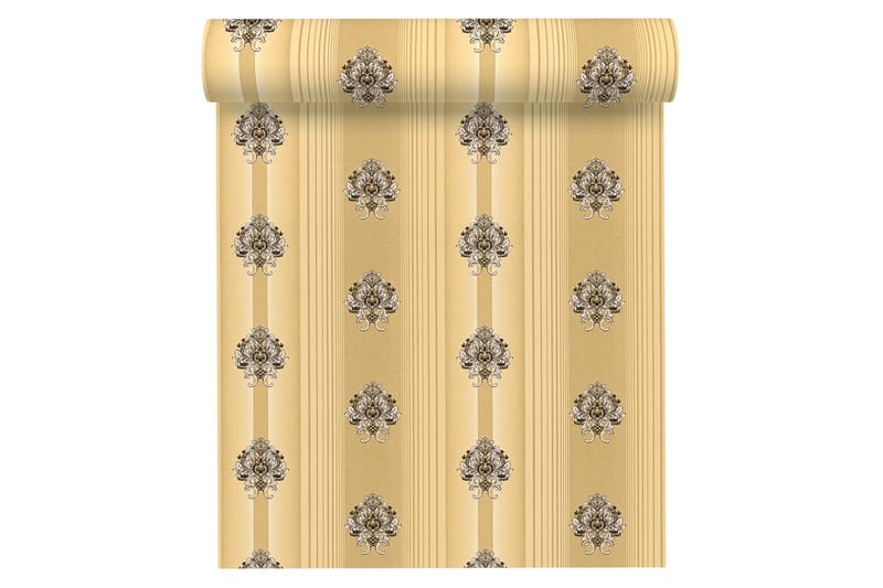 Barock Tapet Hermitage Ovävd Guld Svart - AS Creation - Inredning - Väggdekor - Tapet & tapettillbehör - Mönstrad tapet