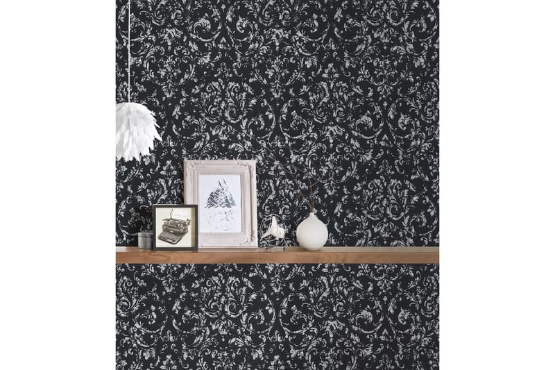 Barock Tapet Metallic Silk Ovävd - AS Creation - Inredning - Väggdekor - Tapet & tapettillbehör - Mönstrad tapet