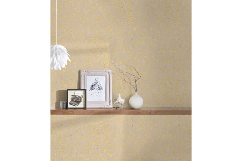 Barock Tapet Metallic Silk Ovävd - AS Creation - Inredning - Väggdekor - Tapet & tapettillbehör - Mönstrad tapet