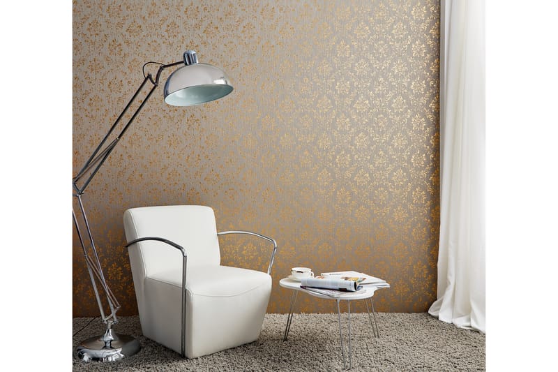 Barock Tapet Metallic Silk Ovävd - AS Creation - Inredning - Väggdekor - Tapet & tapettillbehör - Mönstrad tapet