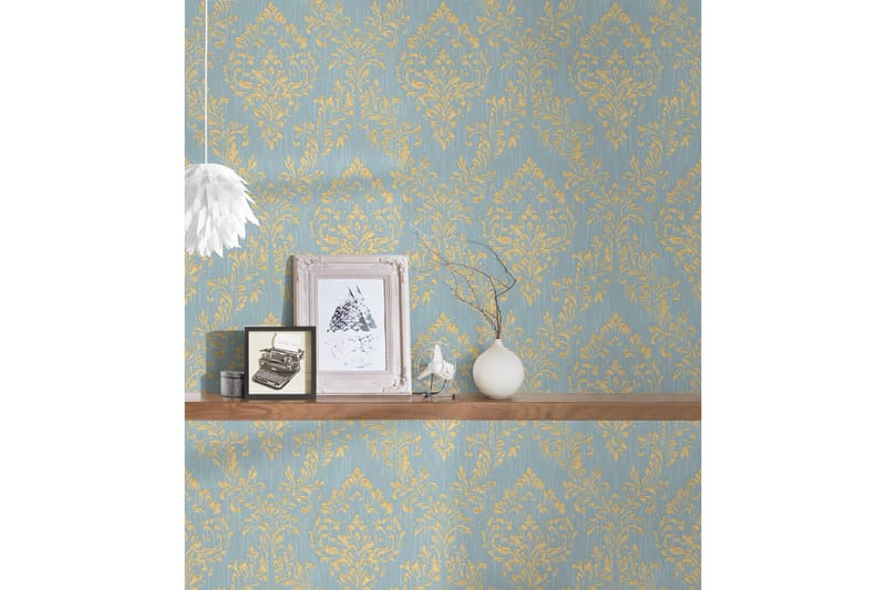 Barock Tapet Metallic Silk Ovävd - AS Creation - Inredning - Väggdekor - Tapet & tapettillbehör - Mönstrad tapet