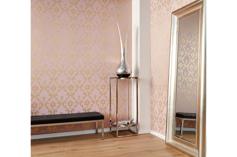 Barock Tapet Metallic Silk Ovävd Guld - AS Creation - Inredning - Väggdekor - Tapet & tapettillbehör - Mönstrad tapet