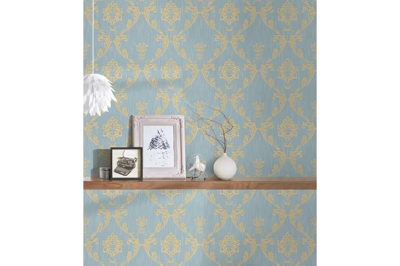 Barock Tapet Metallic Silk Ovävd Guld - AS Creation - Inredning - Väggdekor - Tapet & tapettillbehör - Mönstrad tapet