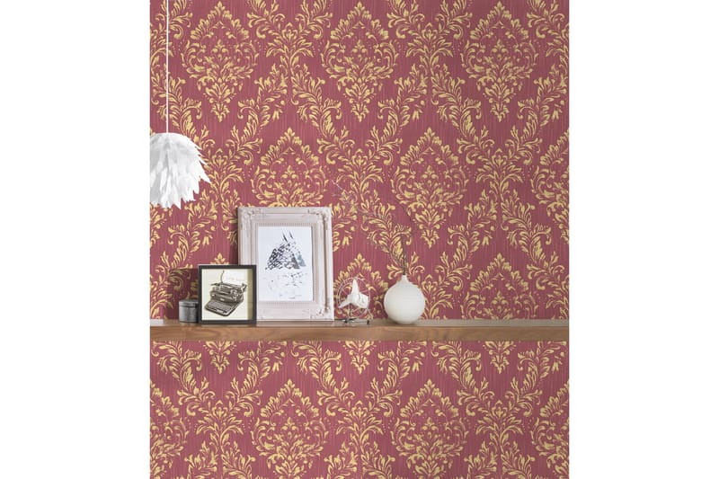 Barock Tapet Metallic Silk Ovävd Guld - AS Creation - Inredning - Väggdekor - Tapet & tapettillbehör - Mönstrad tapet