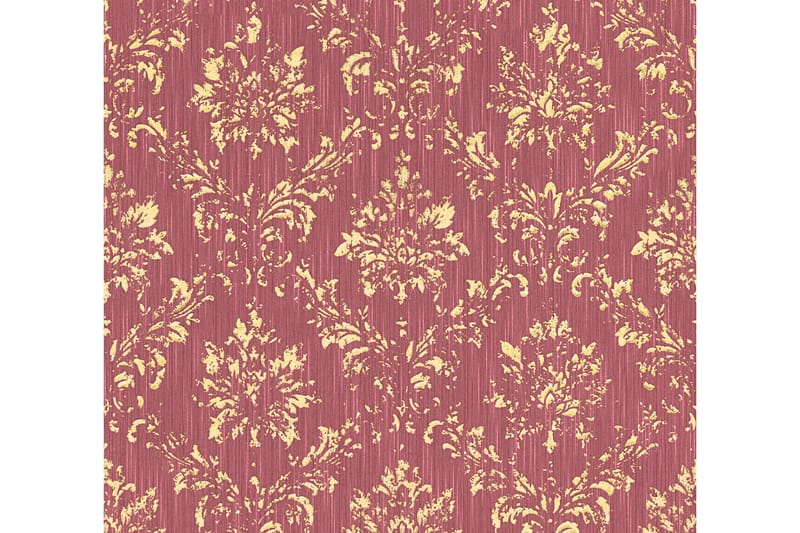 Barock Tapet Metallic Silk Ovävd Röd - AS Creation - Inredning - Väggdekor - Tapet & tapettillbehör - Mönstrad tapet