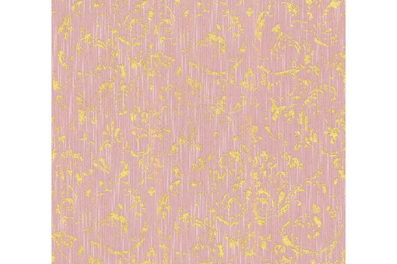 Barock Tapet Metallic Silk Ovävd Rosa - AS Creation - Inredning - Väggdekor - Tapet & tapettillbehör - Mönstrad tapet