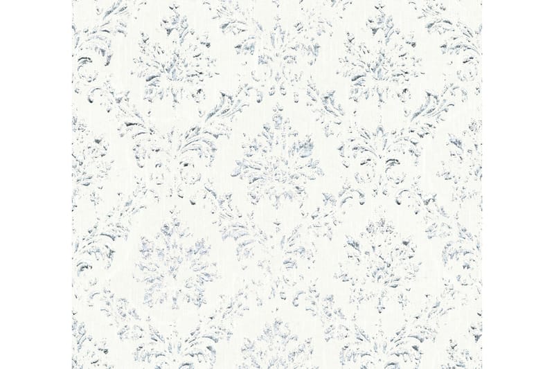Barock Tapet Metallic Silk Ovävd Vit - AS Creation - Inredning - Väggdekor - Tapet & tapettillbehör - Mönstrad tapet