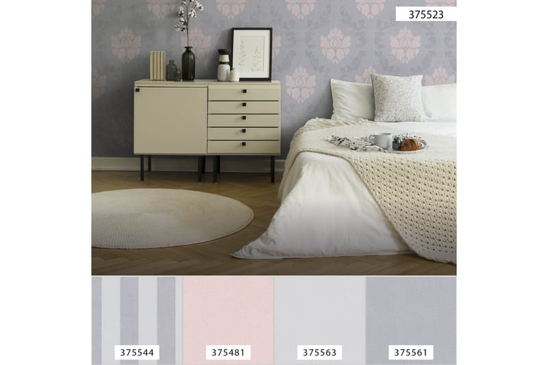 Barock Tapet New Elegance Ovävd Rosa - AS Creation - Inredning - Väggdekor - Tapet & tapettillbehör - Mönstrad tapet