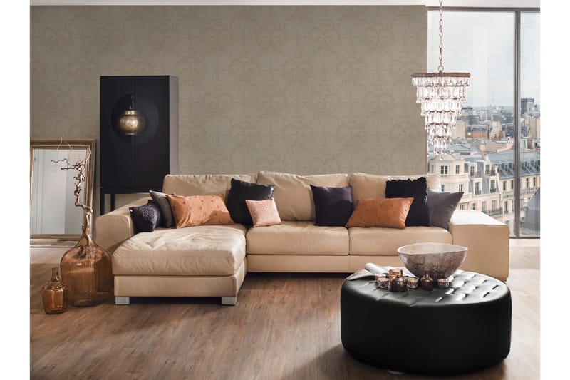 Barock Tapet Tessuto 2 Ovävd Brun Beige - AS Creation - Inredning - Väggdekor - Tapet & tapettillbehör - Mönstrad tapet