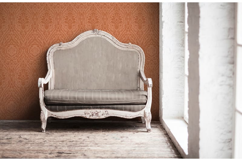 Barock Tapet Tessuto 2 Ovävd Orange Röd - AS Creation - Inredning - Väggdekor - Tapet & tapettillbehör - Mönstrad tapet
