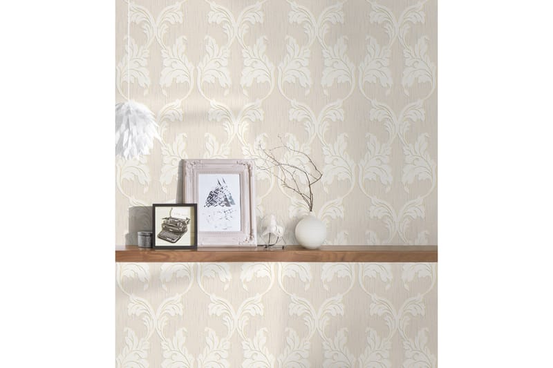 Barock Tapet Tessuto Ovävd Beige - AS Creation - Inredning - Väggdekor - Tapet & tapettillbehör - Mönstrad tapet