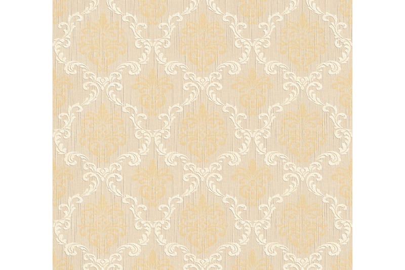 Barock Tapet Tessuto Ovävd Beige Gul - AS Creation - Inredning - Väggdekor - Tapet & tapettillbehör - Mönstrad tapet