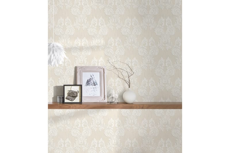Barock Tapet Tessuto Ovävd Cream Beige - AS Creation - Inredning - Väggdekor - Tapet & tapettillbehör - Mönstrad tapet