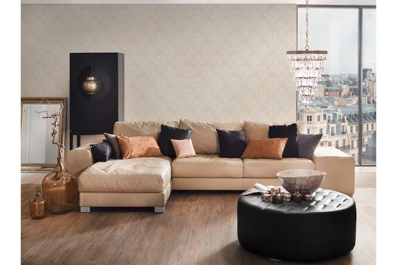Barock Tapet Tessuto Ovävd Cream Beige - AS Creation - Inredning - Väggdekor - Tapet & tapettillbehör - Mönstrad tapet