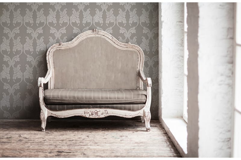 Barock Tapet Tessuto Ovävd Grå Beige - AS Creation - Inredning - Väggdekor - Tapet & tapettillbehör - Mönstrad tapet