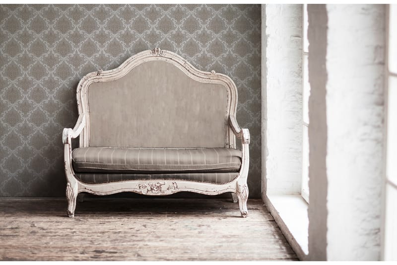 Barock Tapet Tessuto Ovävd Grå Beige - AS Creation - Inredning - Väggdekor - Tapet & tapettillbehör - Mönstrad tapet