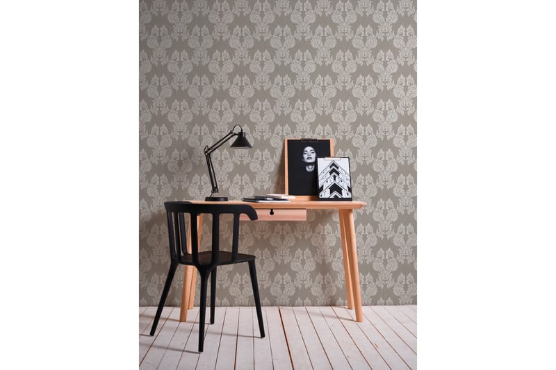 Barock Tapet Tessuto Ovävd Grå Beige - AS Creation - Inredning - Väggdekor - Tapet & tapettillbehör - Mönstrad tapet