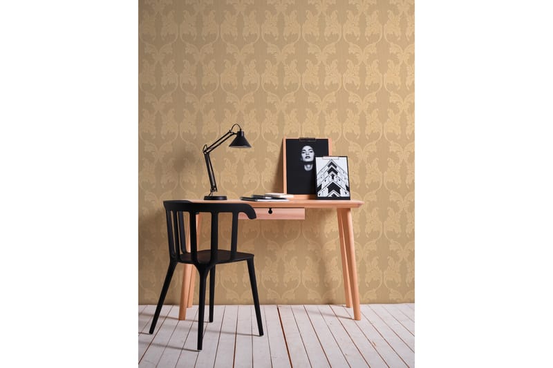 Barock Tapet Tessuto Ovävd Orange Beige - AS Creation - Inredning - Väggdekor - Tapet & tapettillbehör - Mönstrad tapet