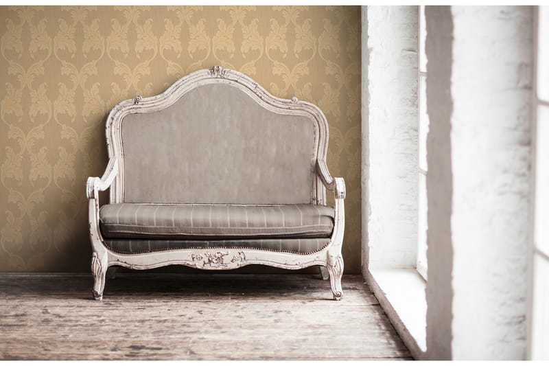 Barock Tapet Tessuto Ovävd Orange Beige - AS Creation - Inredning - Väggdekor - Tapet & tapettillbehör - Mönstrad tapet