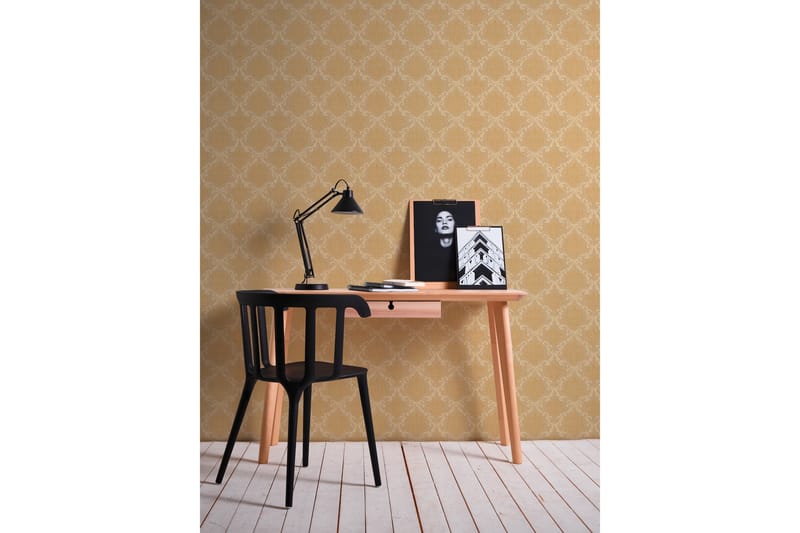 Barock Tapet Tessuto Ovävd Orange Beige - AS Creation - Inredning - Väggdekor - Tapet & tapettillbehör - Mönstrad tapet