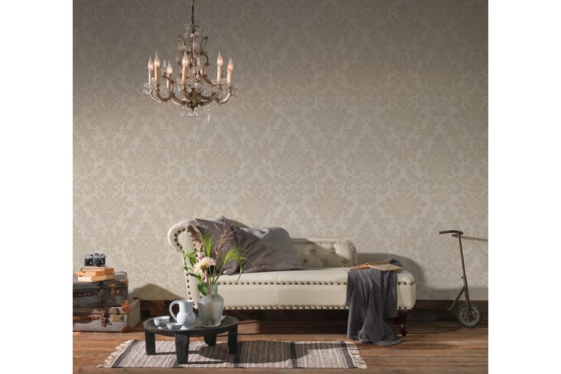 Barock Tapet Trendwall Ovävd Beige - AS Creation - Inredning - Väggdekor - Tapet & tapettillbehör - Mönstrad tapet