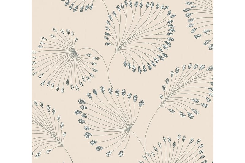 Blommig Tapet Alpha Ovävd Blå Beige - AS Creation - Inredning - Väggdekor - Tapet & tapettillbehör - Mönstrad tapet