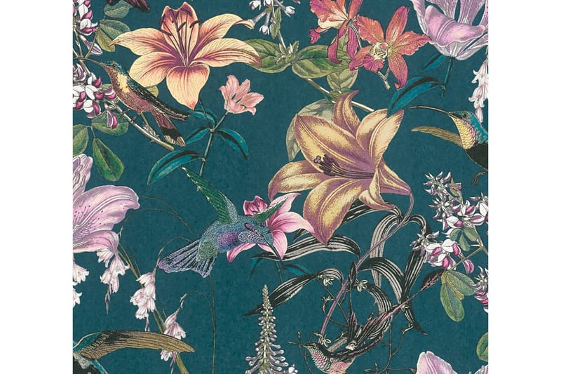 Blommig Tapet Jungle Chic Ovävd - AS Creation - Inredning - Väggdekor - Tapet & tapettillbehör - Mönstrad tapet