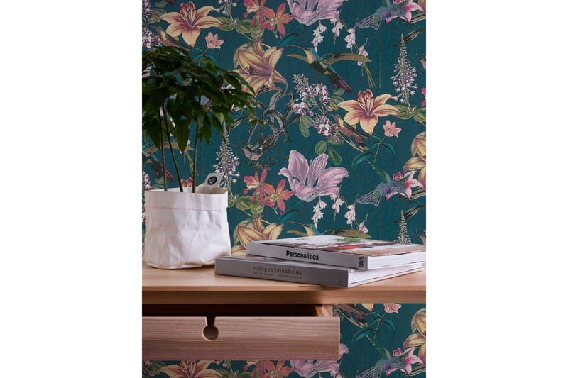 Blommig Tapet Jungle Chic Ovävd - AS Creation - Inredning - Väggdekor - Tapet & tapettillbehör - Mönstrad tapet