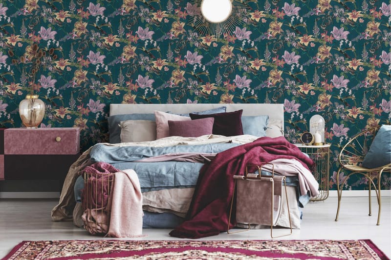 Blommig Tapet Jungle Chic Ovävd - AS Creation - Inredning - Väggdekor - Tapet & tapettillbehör - Mönstrad tapet