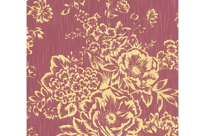 Blommig Tapet Metallic Silk Ovävd Guld - AS Creation - Inredning - Väggdekor - Tapet & tapettillbehör - Mönstrad tapet