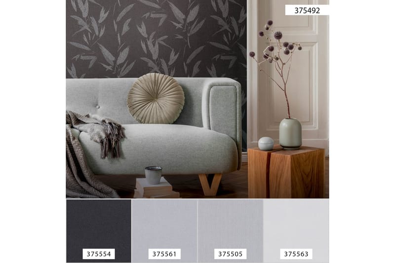 Blommig Tapet New Elegance Ovävd Svart - AS Creation - Inredning - Väggdekor - Tapet & tapettillbehör - Mönstrad tapet